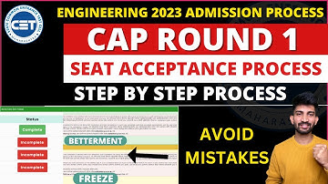 Engineering Seat Acceptance Process 2023 | How to go for Betterment in Cap Round 1