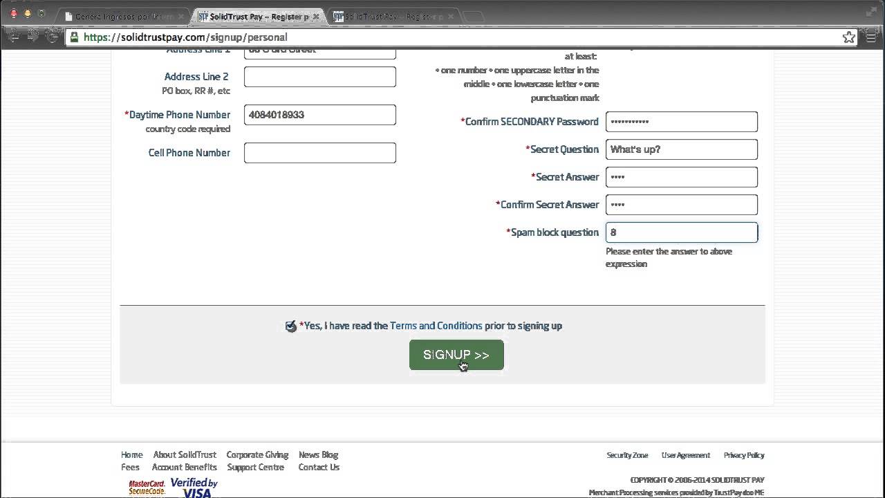Como crear una cuenta en Solid trust pay - YouTube