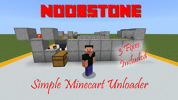 Simple Minecart Unloader | NoobStone | Minecraft Bedrock Edition 1.17 Redstone Tutorial