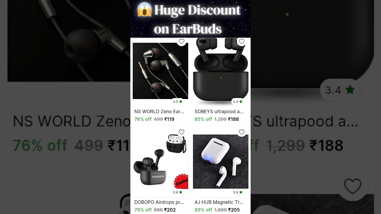 Earbuds Sale on Shopsy 💥 Upto 80% OFF on Gadgets 🤩