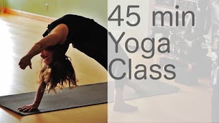 Yoga Body Workout: Free Yoga Class (Vinyasa Yoga 45 min Class) | Fightmaster Yoga Videos