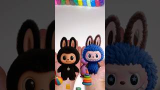 Labubu Color Mixing 🌈 Satisfying Clay ASMR #shorts #asmr #labubu #satisfying #colormixing #trending