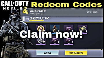 NEW CODM REDEEM CODES | Call of Duty Mobile Redeem Code | CODM REDEEM CODE 2025