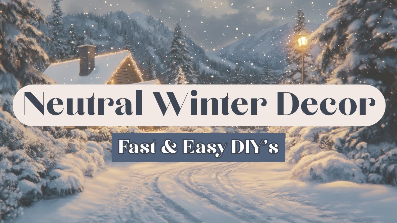 ((4)) ПРОСТЫЕ нейтральные зимние поделки своими руками | Уютный и недорогой зимний декор