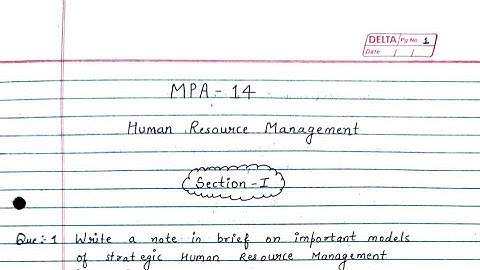 MPA 14 solved assignment 2023-2024 | MPA 14 solved handwritten assignment in English 2023-2024 | MPA