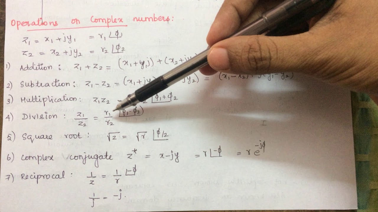Lec 25 - Basic operations on complex numbers - YouTube