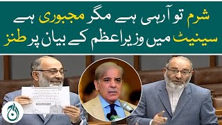 Senator Mushtaq Ahmed taunts PM Shehbaz&rsquo;s statement to UAE President - Aaj News