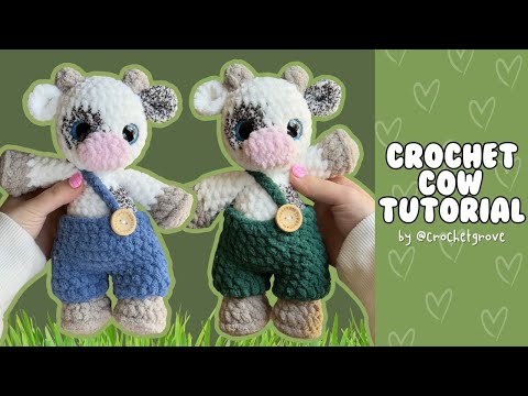 How To Crochet A Low Sew Cow In Overalls Easy Cute And Beginner Friendly Tutorial