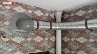 Chimney Pipe installation | Connected to Kitchen Exhaust fan | Step by Step Detail