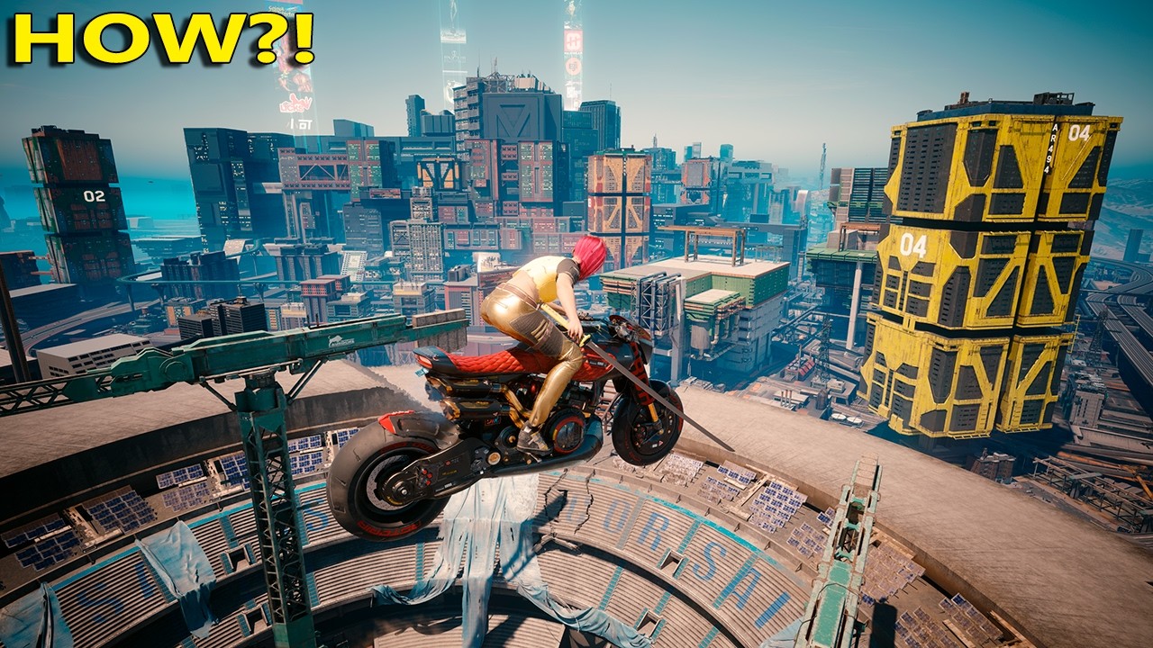 The Most Insane Secret Route and Flying Glitch in The Coliseum Stadium - CYBERPUNK 2077 SECRET