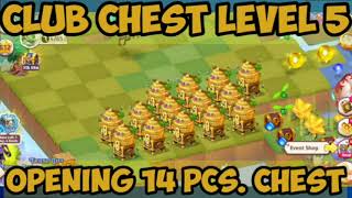 Merge Magic Club Chest Level 5 Opening 14 Chests