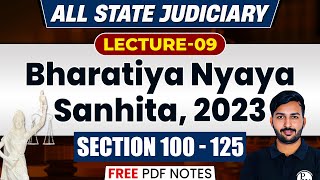 Bns Section 100125  Bns Section Wise  Bharatiya Nyaya Sanhita 2023  Bns 2023 Judiciary By Pw 9