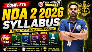 NDA 2 2026 Complete Syllabus | Subject-Wise Full Breakdown 🔥NDA Syllabus 2026 | NDA Exam Pattern