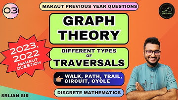 Lec-03 | Traversals | Walk | Trail | Path | Circuit | Cycle | Graph Theory | Discrete Mathematics