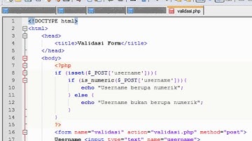 Validasi Input Form pada PHP