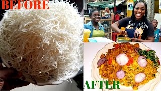 HOW TO MAKE ABACHA(AFRICAN SALAD) || MEET THE GIRL\/ABACHA SELLER THAT CAUGHT ME WITH HER SMILE
