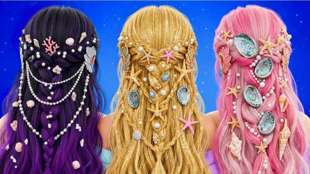 Русалки с черными волосами против розовых 🖤💖 Идеи сказочного преображения