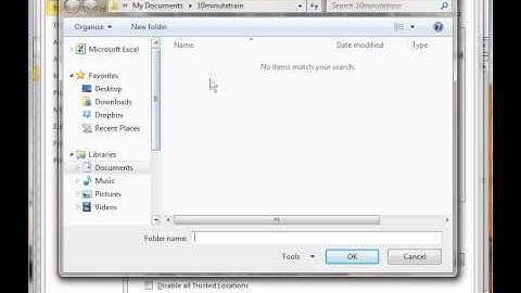 Excel 2010 VBA Tutorial 1:  Setup VBA Environment
