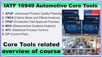 IATF 16949 Automotive Core Tools Core Tools related  overview of course