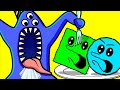 NABNAB NOS QUIERE DE CENA 🍽️🕷️ (GARTEN OF BANBAN 2) | Cuadradito y Circulito