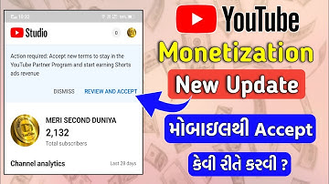 How to Accept New YouTube Term on Mobile | New YPP Terms 2023 | Shorts Monetization Update 2023