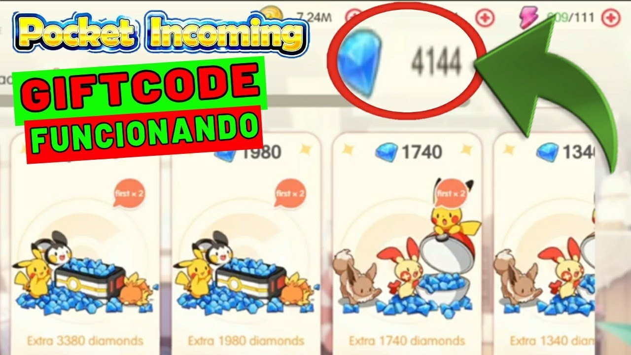 Todos Gift Code Funcionando No Pocket Incoming - Novo Jogo Pokémon