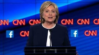 (Democratic Debate) Clinton defends U.S. decisions in Libya
