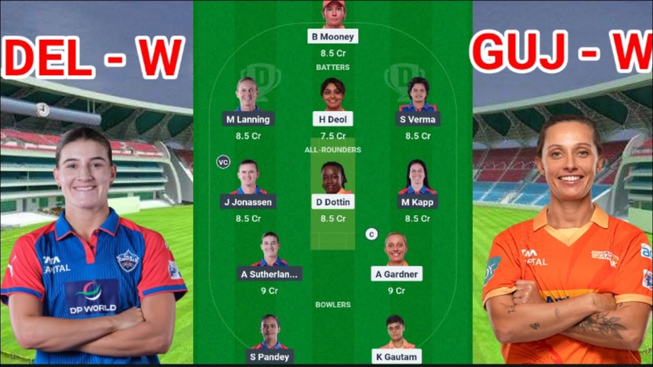 DC W vs GG W WPL preview, | Dream 11 Prediction | GJ W vs DEL W WPL Match Prediction