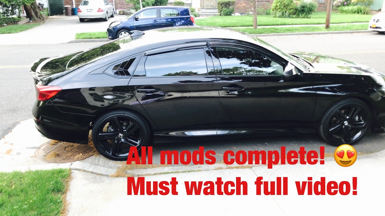 2018 2019 2020 Honda Accord Sport 1.5t full mods update - YouTube