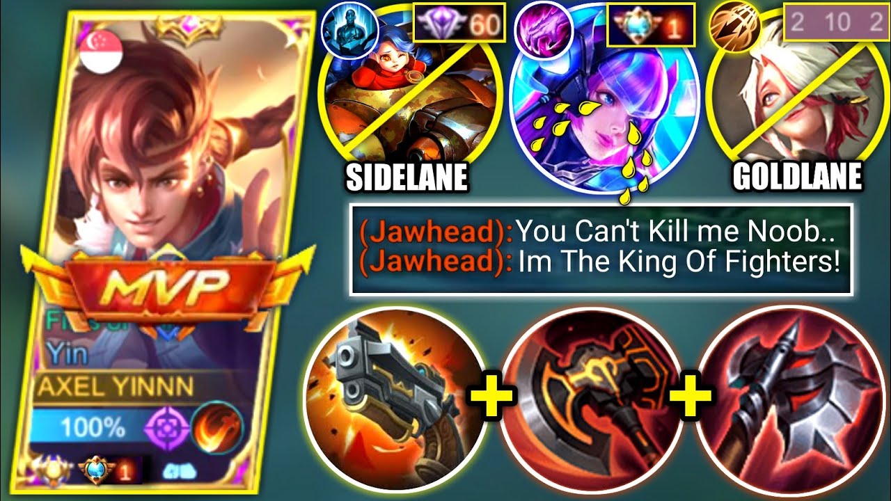 Yin Vs Top Global Jawhead Yin Best Build To Counter Pro Jawhead In Sidelane Mobile Legends Youtube