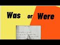 How to use WAS and WERE? Basic English grammar WAS VS WERE. Concept, explanation and examples.