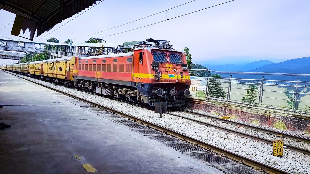 Swift Acceleration! 🚄 Seshadri Express with Red Beast WAP4 Thunders Through Hoodi