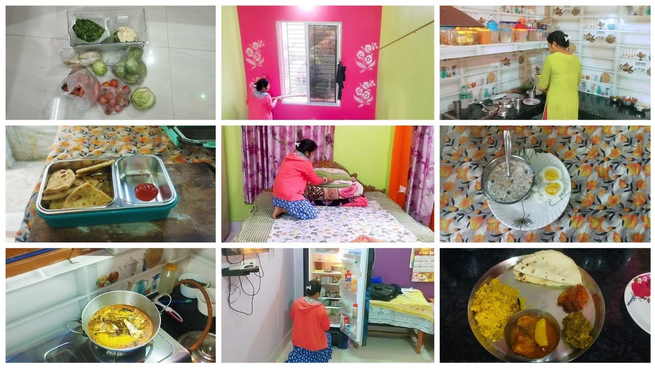 সকাল 6 টায় ঘুম থেকে উঠে দুটো Bedroom Deep clean করে অফিসের রান্না+ টিফিন সবটা একা হাতে সামলাতে হয়।