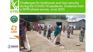 SPIR Learning Agenda: Challenges for livelihoods and food security during the COVID-19 pandemic