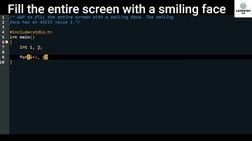 C Program to fill the entire screen with a smiling face | C Programming