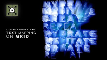 Touchdesigner - Text mapping on grid Tutorial
