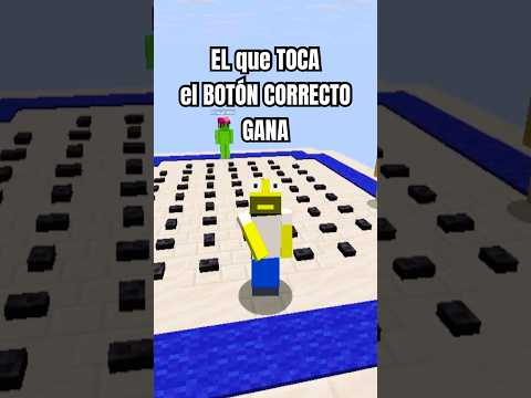 EL que TOCA el BOTÓN CORRECTO GANA #fyp #minecraft #tiktok #minecraftshorts