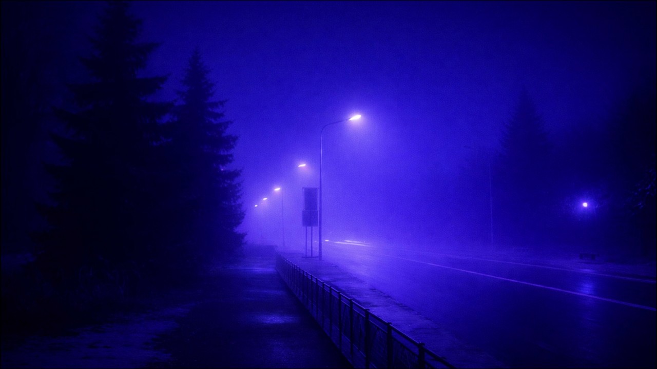 Blue Winter Night • Falling Snow & Streetlights for Focus & Calm