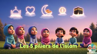 Les 5 piliers de l’Islam 🌙 | Chanson islamique douce pour enfants | Apprendre et chanter