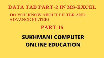 Data Tab part 2 in excel 2007. part -15 . Learn Excel step by step in Hindi.