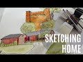 How to Ink and Paint a House with Watercolors
