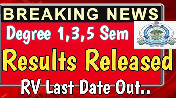 Degree exams latest updates2022//Pu degree 1,3,5 sem results released2022//Revaluation last dates//