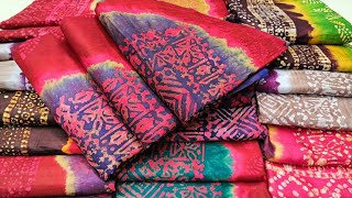ভাইরাল সিল্ক বাটিক থ্রি পিস কালেকশন || viral Silk batik three piece collection