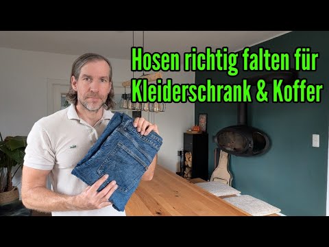 How to fold pants to save space in your closet - Folding jeans