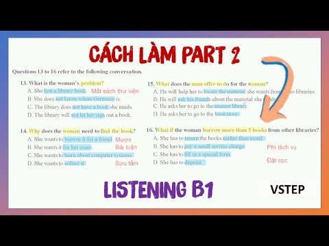 Video #21 Cách làm Listening Part 2 CỰC DỄ | VSTEP B1, B2,... - youtube