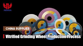 How are vitrified grinding wheels produced