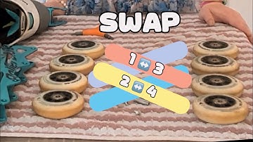 How to rotate wheels on inline skates step by step guide 🌸 (4 wheels)