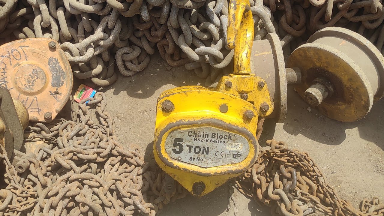 5 ton capacity chain block 3 metre chain , alang market, alang scrap