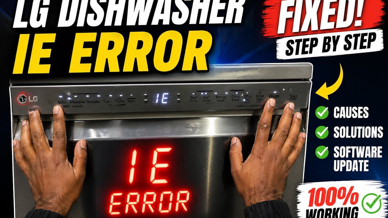 How To Fix LG Dishwasher IE Error | Software Update Guide - YouTube