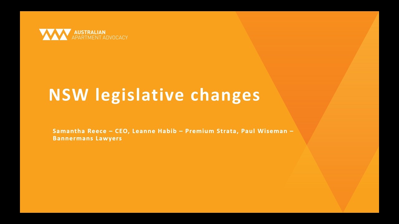 NSW legislative changes